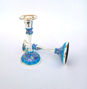 Jewish Style Candle Holder and Candle Stick Holder Gold Metal Sample Available <b>Clear</b> Holiday Decorative Homes Decor - Product Image 2