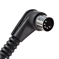 Wavelink Hochwertiges Mini-DIN-MIDI-Verbindungskabel 24-30AWG Rechtwinkliger Stecker 5-polig PVC-Ummantelung Verdrilltes Paar Geflochtene Abschirmung