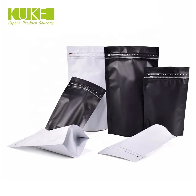 Bán Hàng Nóng Đứng Lên Mylar Pouch Nhôm Foil Resealable Ziplock Nhựa Thực Phẩm Bao Bì Cà Phê Túi