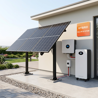 Kit Système Solaire Complet pour la Maison E-Nice 5kW 10kW 12kW, Système d'Énergie Solaire Hybride avec Batteries au Lithium 10kWh 20kWh 30kWh 40kWh
