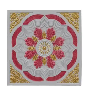 Quadratische Kanten typen von Gipskarton platten Zwischendecke/3D-lackiertes Blumen design Gipsdecke platte
