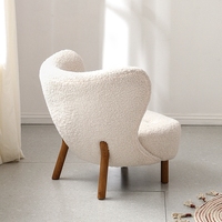 Ensemble de fauteuils confortables en bois massif faits à la main, sièges ergonomiques, meubles de salon et de chambre, style minimaliste, élégant et durable