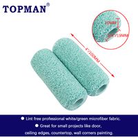 TOPMAN Lot de 2 Rouleaux de Rechange Jumbo Mini Parrot en Microfibre de 4 Pouces x 3/8 Pouces à Démontage Rapide avec Noyau en Acier Inoxydable Haute Performance
