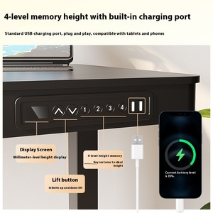 Bàn làm việc văn phòng có thể điều chỉnh độ cao bằng điện dành cho căn hộ nhỏ Bàn đứng có ngăn kéo Điều chỉnh dễ dàng - Product Image 4