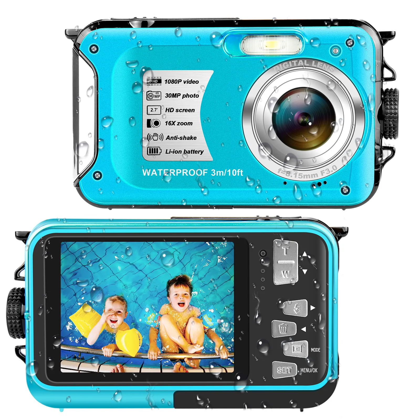 Miglior prezzo FHD 1080P Action Camera impermeabile con videocamera digitale a doppio schermo da 2.7 pollici