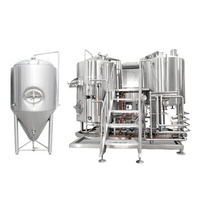 Équipement de brassage de bière automatique en acier inoxydable Hermann 1000L/2000L, cuve de brassage, cuve sous pression, PLC pour l'alcool