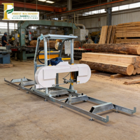 Scie à ruban horizontale portable efficace 5,5 kW, double tension 220/380 V, utilisation facile pour le sciage du chêne et du pin, configuration professionnelle
