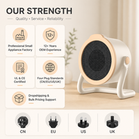 Chauffage par ventilateur portable, mini radiateur électrique 220V à brancher avec support en U pour la maison, le bureau, la chambre à coucher en hiver