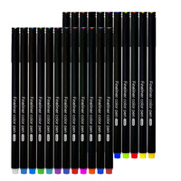 Stylos marqueurs pour journal artistique et scrapbooking, pointe fine 0,4 mm, 24 couleurs, stylo fineliner noir