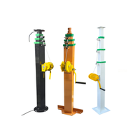 Mât télescopique carré manuel 5m 7m 10m avec treuil anti-torsion pour antenne, caméra CCTV et éclairage d'urgence
