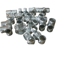 Raccords de serrage pour tubes en fonte malléable de 1 pouce, type Key Clamp, surface galvanisée, connexion par vis, joint de support transversal pour tuyaux