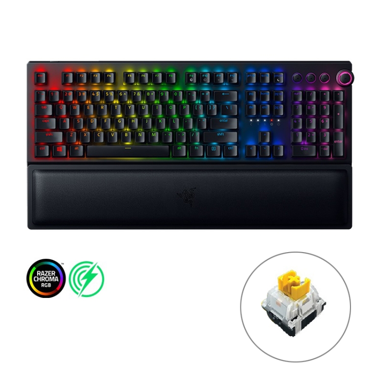 Razer BlackWidow V3 ProイエローシャフトRGB照明ワイヤレス