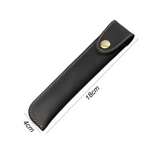 Personalized Leather Pen Case, Custom Engraved Pencil Pouch, Vintage Stationary Holder, Single Pen Sleeve, <b>Gift</b> for <b>Teacher</b> - Product Image 4