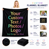 Couverture en flanelle polaire personnalisée avec logo photo imprimé, super douce, légère, lavable, pour canapé, lit, cadeau, OEM ODM