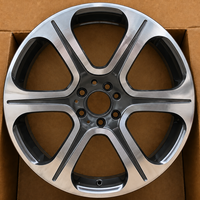 Jantes GW en stock 19x8 pouces 5x112 ET43 Gunmetal avec face usinée 6 branches pour voitures particulières Mercedes CLA GLC GLE GLB ML