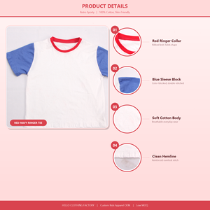 Ensemble de vêtements personnalisés pour enfants, vente en gros OEM, T-shirt en coton à col contrastant et <span class=keywords><strong>short</strong></span> Dolphin, 2 pièces, tenue de sport d'été pour garçons et filles - Product Image 4