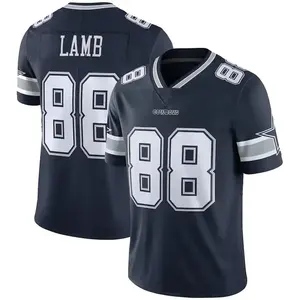 CeeDee Lamb Football Trikots 88 Hot Sale Genäht USA Football Sports VP Limited Spieler Trikot Versand bereit-Navy - Product Image 2