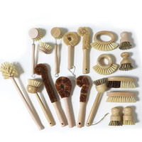 Sikat Cuci Piring Ramah Lingkungan dari Bambu, Sisal, dan Kayu untuk Dapur, Botol, Sayuran, dan Pot