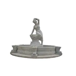 Fuente de agua desnuda para mujer, fuente de pared de mármol con estatua de figura, a la venta