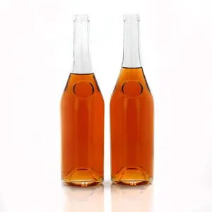purchase empty fancy liquor whiskey Rum 700ml wide mouth gin vodka alcohol glass bottle for xo