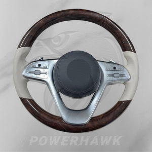 عجلة قيادة فاخرة من الخشب والجلد الكربوني لسيارات مرسيدس بنز W204 W205 W213 W222 CLA CLS GLA GLC GLS AMG، إكسسوارات معدلة - Product Image 1