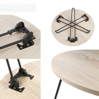Table pliante compacte en fer pour l'extérieur – Solution polyvalente et peu encombrante pour le camping, les pique-niques et la détente en plein air