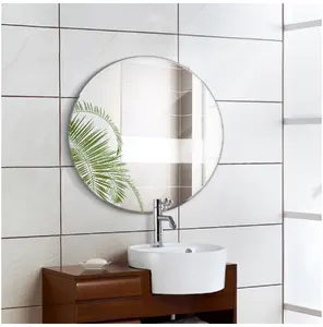 Lâmpada simples circular espelho de maquiagem, sem moldura, de banheiro, espelho, pó, quarto, hotel, pendurar na parede