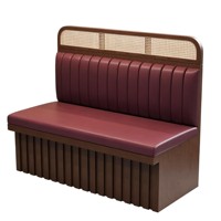 Banquette élégante sur mesure à dossier haut, siège rembourré de qualité commerciale pour restaurant et espace lounge