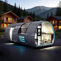 Villa capsule extérieure en conteneur, maison préfabriquée moderne, structure en acier, design chinois, logement modulaire, hôtel intelligent