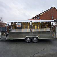 Camion de Restauration Mobile en Acier Inoxydable pour Paninis Grillés, Quesadillas, Bar Mobile avec Cuisine Complète pour Concerts et Festivals