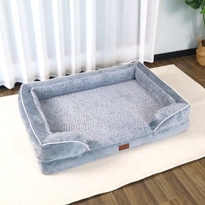 Automne Hiver XL <span class=keywords><strong>Chien</strong></span> Lit Écologique <span class=keywords><strong>Coussin</strong></span> Pour Animaux <span class=keywords><strong>De</strong></span> Compagnie Amovible Lavable Mémoire Éponge Solide <span class=keywords><strong>Forme</strong></span> Carrée Chenil pour Chats pour Grand - Product Image 3