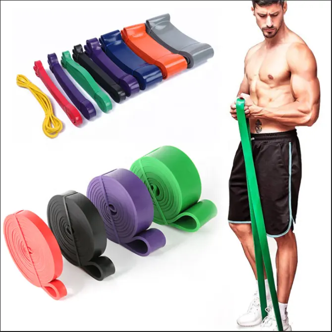 Pulseira de fitness para exercício, pulseira de resistência elástica de látex, para exercício