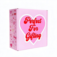 Boîte cosmétique rose personnalisée de luxe avec logo, en forme d'avion, en carton ondulé recyclable, pour les ensembles cadeaux de fards à joues et de soins de la peau