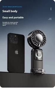 Mini Ventilador de Mano Turbo Portátil, Ventilador de Bolsillo Recargable de Alta Velocidad con Pantalla Digital, Regalo de Verano para Viajes - Product Image 6