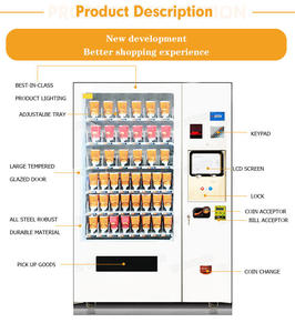 Distributeur automatique <span class=keywords><strong>de</strong></span> nouilles à code QR en libre-service avec écran tactile chauffant, pour usage hospitalier, construction en acier - Product Image 6