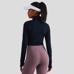 Chaquetas de Yoga de manga larga para <span class=keywords><strong>mujer</strong></span> FLW, Camiseta deportiva transpirable y ligera para correr, entrenamiento, gimnasio, Fitness, ropa deportiva - Product Image 6