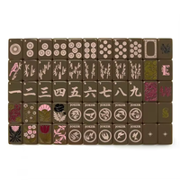 Tuiles de Mahjong américaines Saddlefire en acrylique, jeu portable de 160 pièces, style occidental