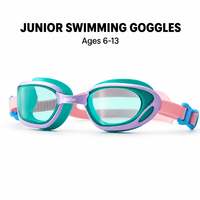 Lunettes de natation professionnelles Eyeline Blue Summer avec protection UV, logo personnalisé, monture en TPE