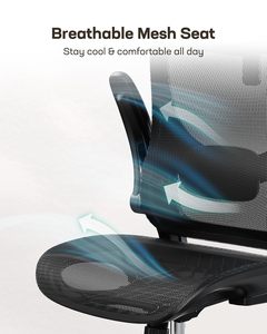 เก้าอี้สำนักงาน Greatway สีดำ หลายสี พนักพิงสูง นวดได้ สะดวกสบาย ทันสมัย หรูหรา ดีไซน์ตามหลักสรีรศาสตร์  แบบตาข่าย - Product Image 2