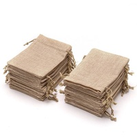 Pochette à parfum en Jute, toile de Jute, chanvre, sac à café, poussière, bijoux, sacs à cordon, petites pochettes cosmétiques en lin, vente en gros, Offre Spéciale