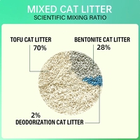 Litière pour chats en tofu sans poussière, à forte absorption, parfum thé vert et lavande, OEM, bon marché, fournisseur chinois
