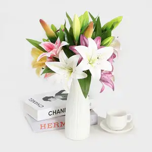 H178 Gros Real touch Artificielle Calla Lily en Vrac Fleur de Lys Pu Tropical Lily Décoration Fleur