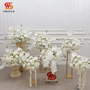 Ramo de Flores Artificiales de Orquídeas Blancas para Decoración de Bodas y Eventos, Camino de Flores para el Suelo - Product Image 5