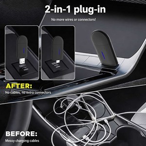KC Certified 2-in-1 <b>Wireless</b> CarPlay & Android Auto <b>Adapter</b>, Dual USB Port Car Dongle for Wired CarPlay to <b>Wireless</b> Conversion - Product Image 5