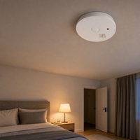 Promotion : Détecteur de fumée autonome avec bouton de test et fonction silencieuse, capteur de sécurité incendie domestique pour chambre et appartement