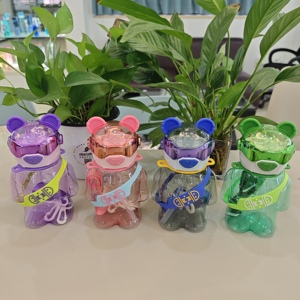 Orso <span class=keywords><strong>con</strong></span> <span class=keywords><strong>occhiali</strong></span> shinning bottiglia d'acqua <span class=keywords><strong>con</strong></span> funzione di paglia e tracolla - Product Image 2