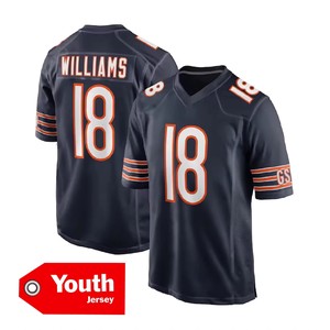 Chicago Jeugdshirt Groothandel Hoge Kwaliteit Voetbalshirt 18 # Williams 2 # Moore 34 # Payton gestikte VP USA voetbaltrui - Product Image 2