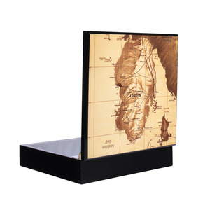 Boîte en bois personnalisée avec carte du <span class=keywords><strong>monde</strong></span> imprimée, couvercle à charnière, emballage cadeau de luxe vintage en bois pour dattes et chocolats, idéale pour souvenirs et objets précieux - Product Image 4
