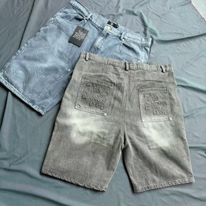 Emozione mista allentata a caldo foratura anacardi <span class=keywords><strong>Jeans</strong></span> fiori da uomo e da donna pantaloni pantaloncini Casual - Product Image 2