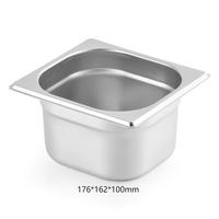 Liyunda 1/6 Europäische Gastronorm GN-Behälter aus Edelstahl 201/304, OEM-Dicke, GN-Behälter für Speisewärmer in Gewerbebetrieben